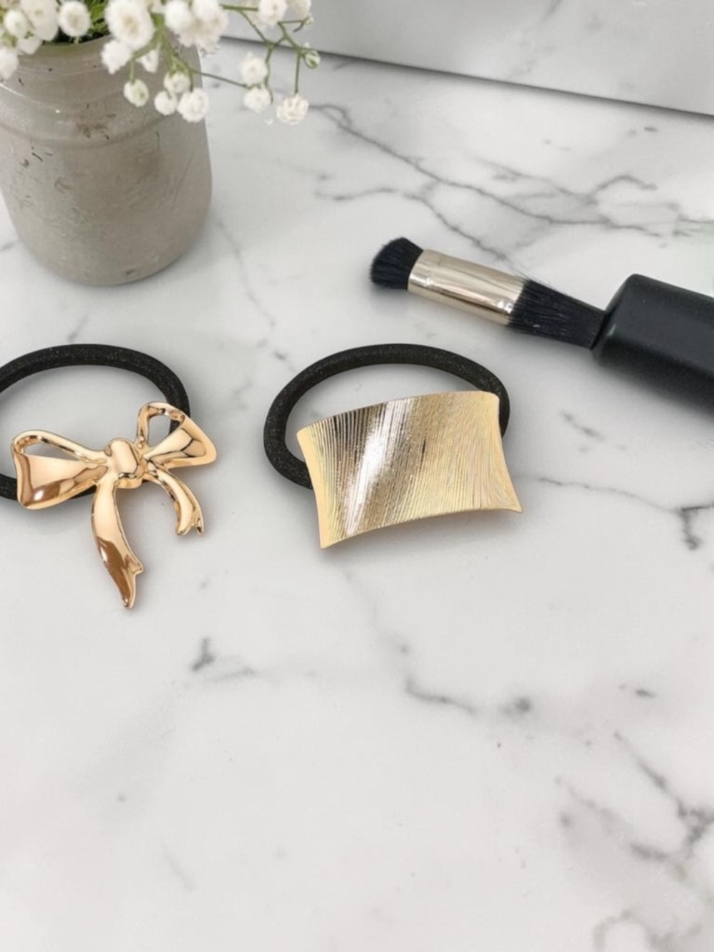 Metal Stretch Hairbands Gold or Silver (Set of 2) - Picture 2 of 7